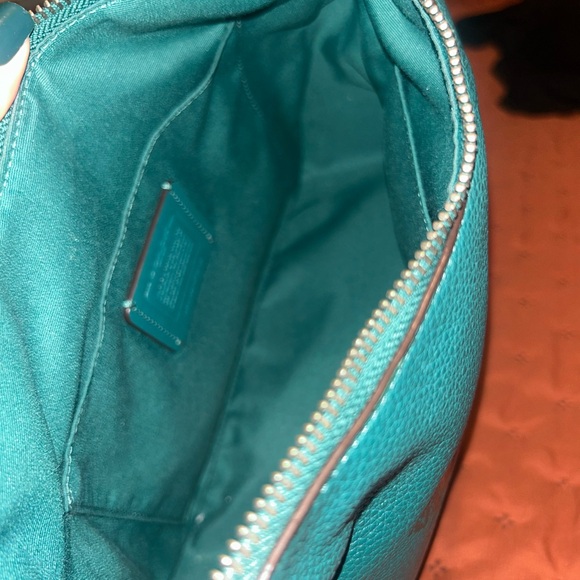 Coach Turquoise Leather Shoulder Bag - Picture 5 of 5